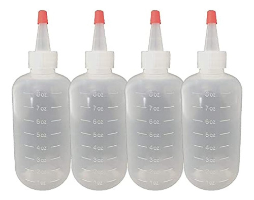 Jadewell Paquete De 4 Botellas Aplicadoras Con Tapa Botellas