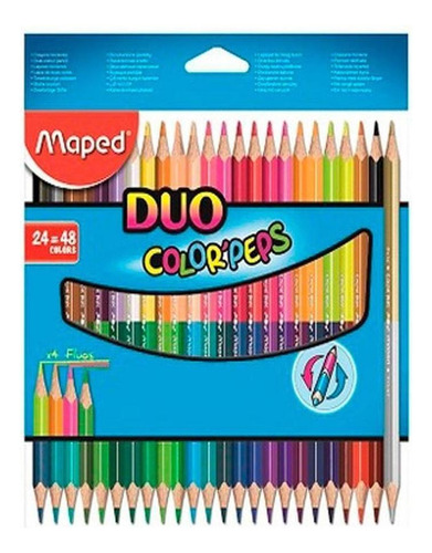 Lápis De Cor Maped 24/48 - Duo Color' Peps