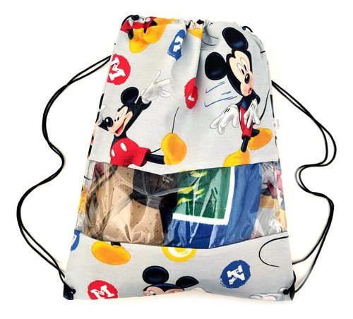 Mochilinha Infantil Com Visor Transparente Mochila Tipo Saco