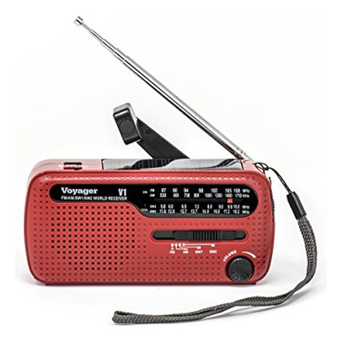 V1 Voyager Solar/dynamo Am/fm/sw Emergency Radio With C...