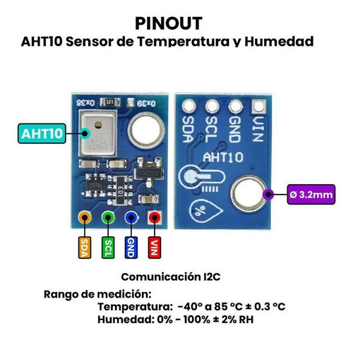 Aht10 Sensor De Temperatura Y Humedad I2c