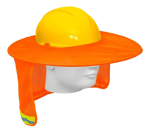 Protector Solar Plegable Para Casco Naranja Reflectiv Truper