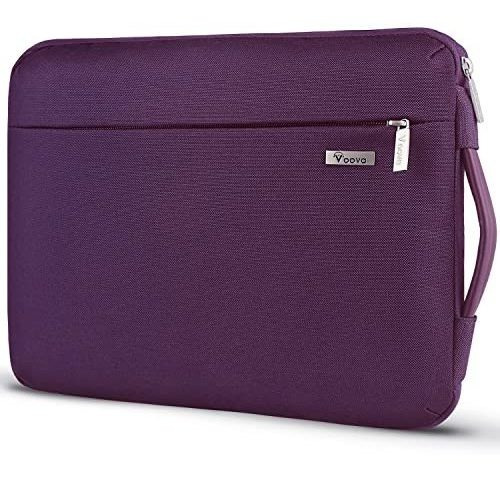 Funda Para Laptop Voova 13-14  Con Organizador, Morado.