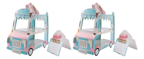 2 Soportes Para Furgonetas De Helados, Coches, Cupcakes, Par