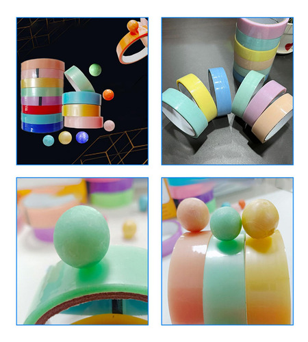 Cintas De Bolas Adhesivas De 3 Colores, Cinta Adhesiva De