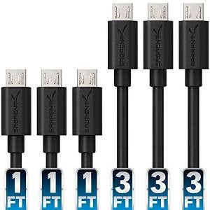Sabrent [6-pack] 22awg Premium Micro Usb Cables (x3-3ft + X3