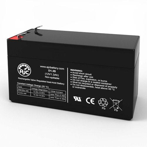 Bateria Sellada Plomo Acido 12 V 1,3 Ah Repuesto Marca Ajc