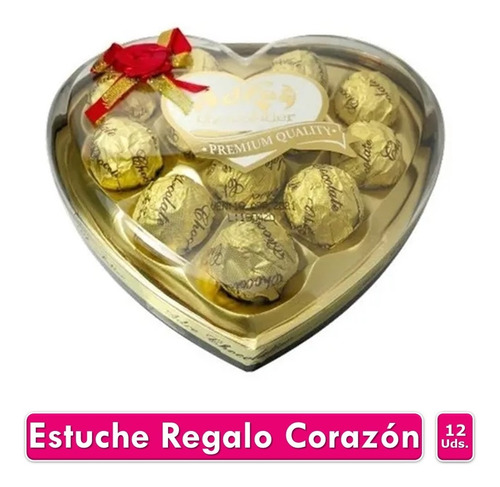 Estuche Regalo Chocolates Adro Corazón X12 Bombones 