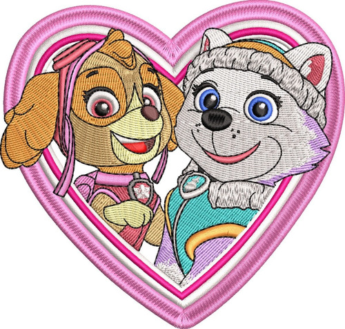 Matriz Para Maquina De Bordar: Skye Y Everest - Paw Patrol