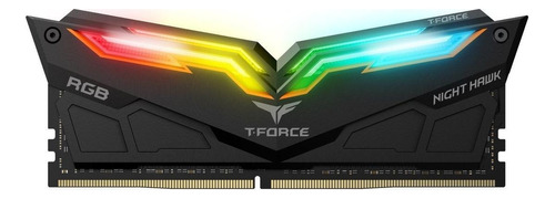 Memoria RAM T-Force Night Hawk RGB gamer color black  16GB 2 Team Group TF1D416G3200HC16CDC01
