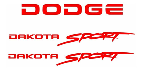 Kit Adesivos Dodge Dakota Sport Em Vermelho Dksptv Fgc