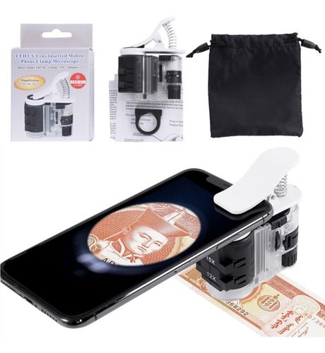 Lupa Microscopio Para Celular Led Uv Lamp