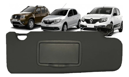 Visera Renault Logan Sandero Duster Oroch, Color Negro