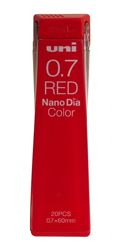 Uni Nanodia 20 Minas Rojas 0.7mm Japonesas (rc86)