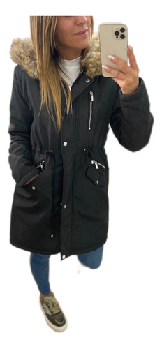 Campera  Parka Larga Reversible Mujer The Big Shop