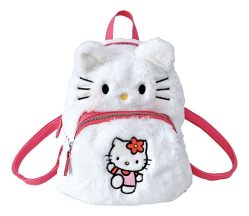 Mochila De Hello Kitty Felpa Lindo Regalo Niñas 