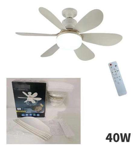 Ventilador Con Enchufe De Luz De 20,5 Pulgadas Con Control Y