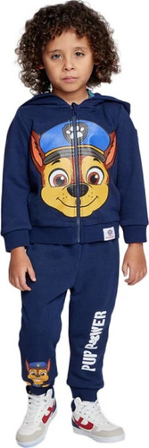 Pants Completo Paw Patrol Conjunto Deportivo Niños 1198231 Azul Oscuro Liso 1 Año