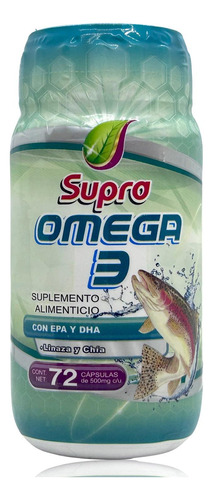 Omega 3 Con Epa Y Dha 72 Cápsulas De 500 Mg Supra