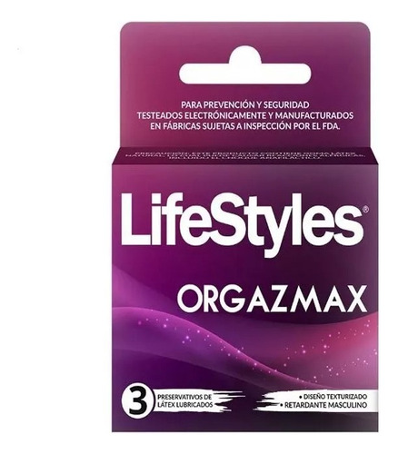 Preservativos Orgazmax 3 Unidades - Lifestyles