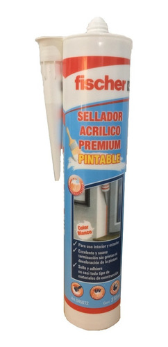 Sellador Acrilico Fischer Blanco - Pintable- Cartucho 310ml