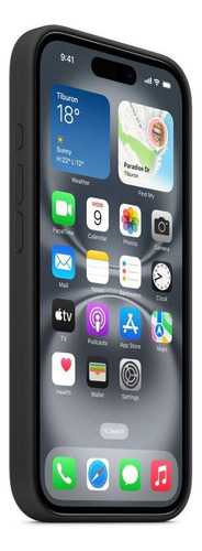 Capa Com Magsafe iPhone 16, Apple, Silicone Preto