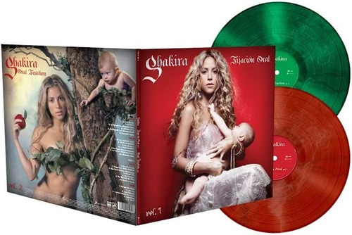Shakira Fijacion Oral Vol 1&2 Lp Doble Rojo Y Verde Vinilo