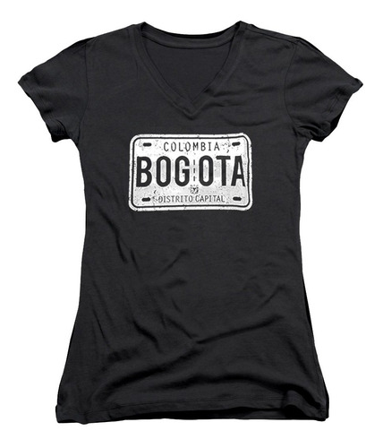 Camiseta Placa Bogotá Distrito Capital - Mujer