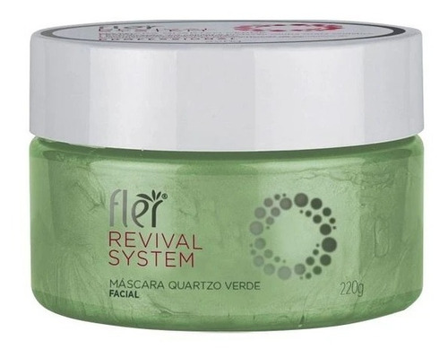 Creme Flér Revival System Máscara Facial Quartzo Verde - Café 220g