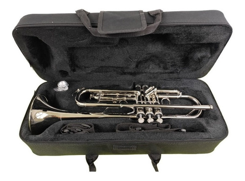 Silvertone Trompeta Sib Niquelada Doble Llave C/est Sltp013