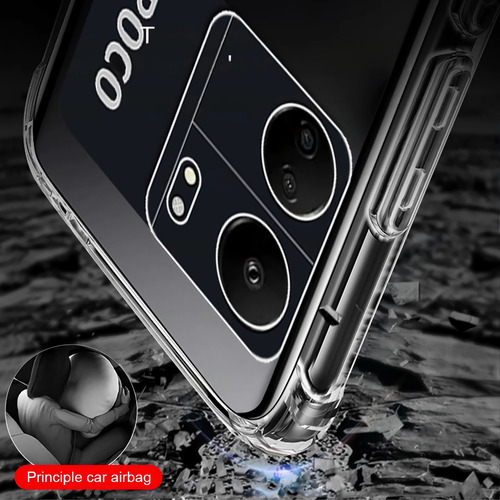 Funda Acrigel Airbag Rígido Para Xiaomi Poco C65 Transparente Acrigel Reforzado