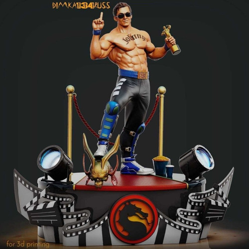 Archivo Stl Impresión 3d - Mortal Kombat - Johnny Cage - Dim