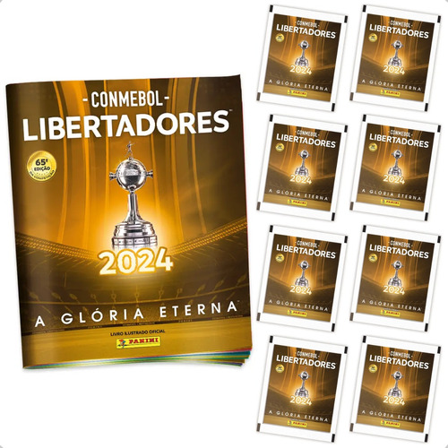Álbum Conmebol Libertadores 2024 Oficial + 100 Figurinhas 