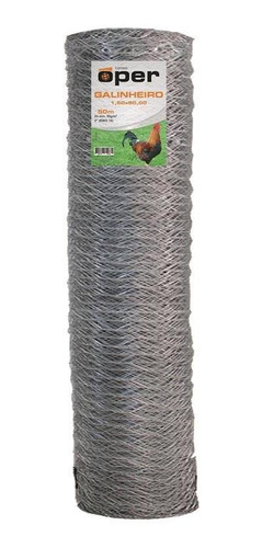 Tela Galinheiro Galvanizada Arame Fio 22 1,5m X 50m