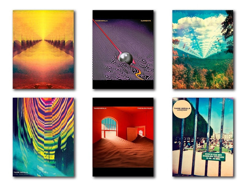 Cuadros Decorativos Tame Impala Discografía Albums 6 Piezas