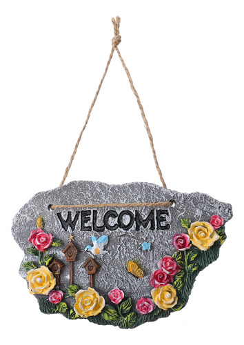Cartel De Bienvenida Creativo Con Emblemas Colgantes En Form