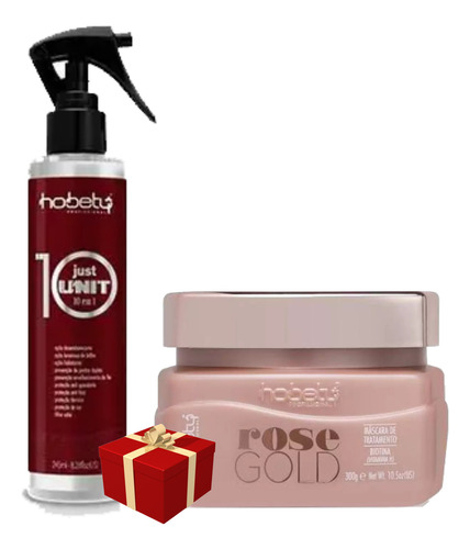 Hobety Máscara Rose Gold 300g + Just Unit Leave-in 255ml