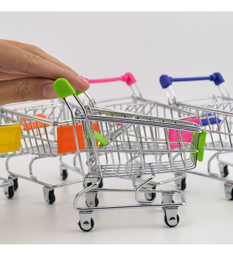 3pcs Mini Carrito De Compras Para Niños Jugete De Tienda -