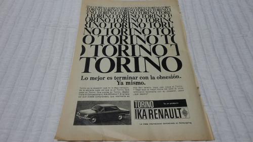 Clipping Publicidad  Antigua Ika Renault Torino