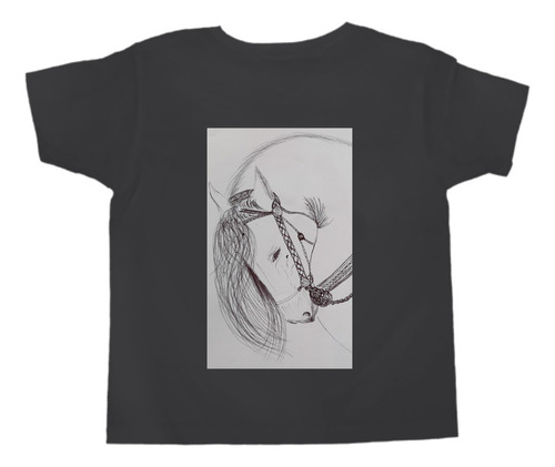 Playera Diseño Mi Primer Caballo - Dibujo De Caballo