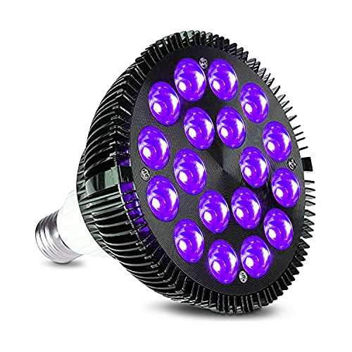 Bombilla De Luz Negra, 36w Led E26 Par38, 395nm, Fiesta...