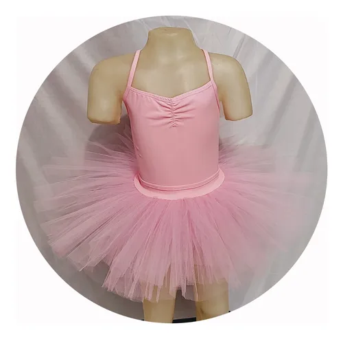 Disfraz Traje Bailarina Nena: Malla Ballet Dm101+ Tutu Corto