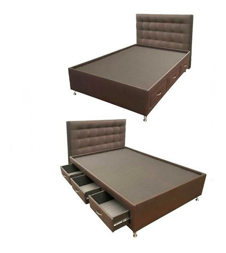 Base Cama Con Cajones / Espaldar 1x1.90 / Oferta