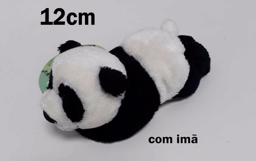 10 Mini Urso Panda 12cm De Pelúcia Delicado Presente Com Imã