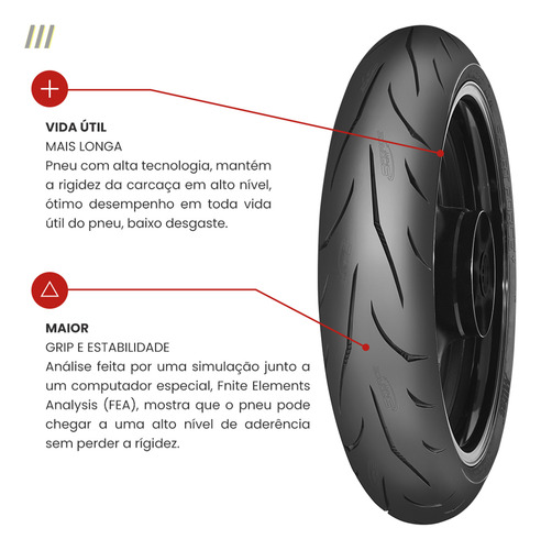 Pneu Traseiro Cb 1000r Cb1000r 180/55r17 73w Sport Force +rs