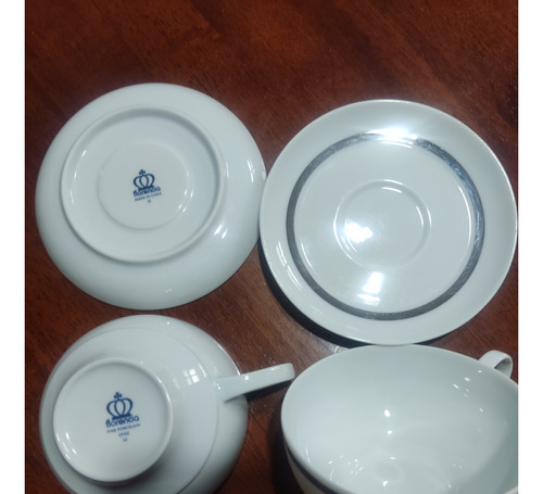 Tazas De Te Florencia; Color Blanco; Linea Plata; Son 10