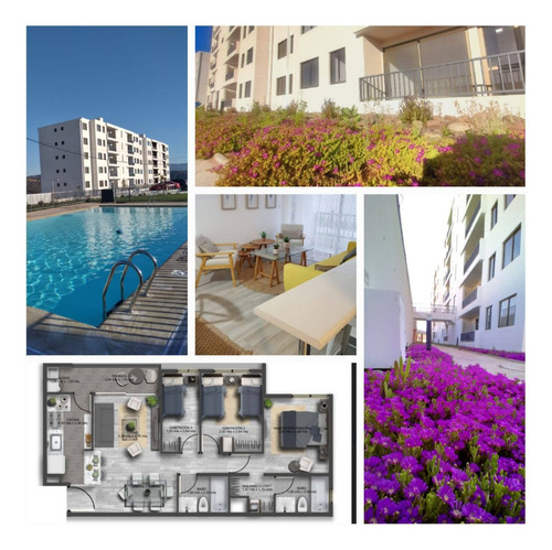 Arriendo En Quilpue Los Pinos Condominio Nuevo 3d 2 Baños