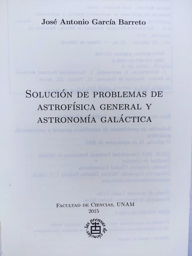Libro Solución De Problemas De Astrofísica General 195x5 (Usado)