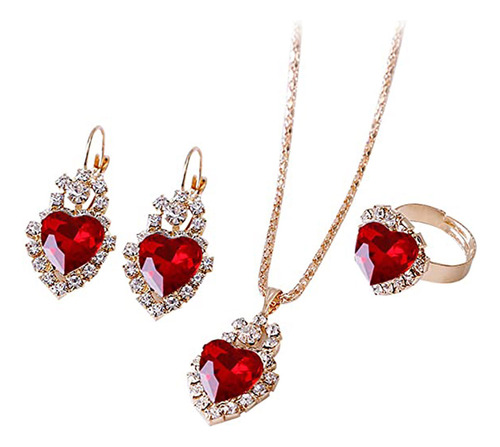 Conjunto De Anillos Con Forma De Corazón Y Orejas Para El Dí