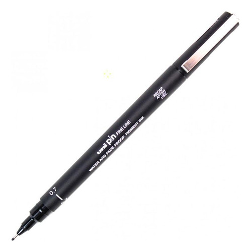 Caneta Nanquim Uni Pin Fine Line 0.7mm Uniball Cor da tinta Preto